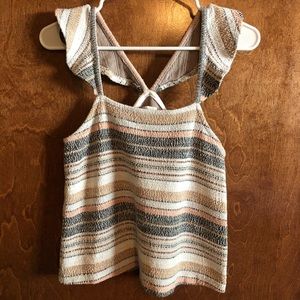 Madewell Ruffle-Strap Tank Top Size Small